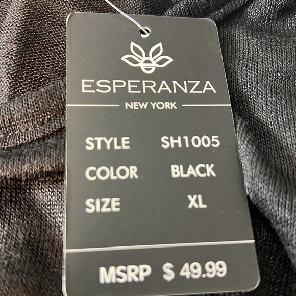 Esperanza New York Black Draped Fringe Top - Picture 8 of 10